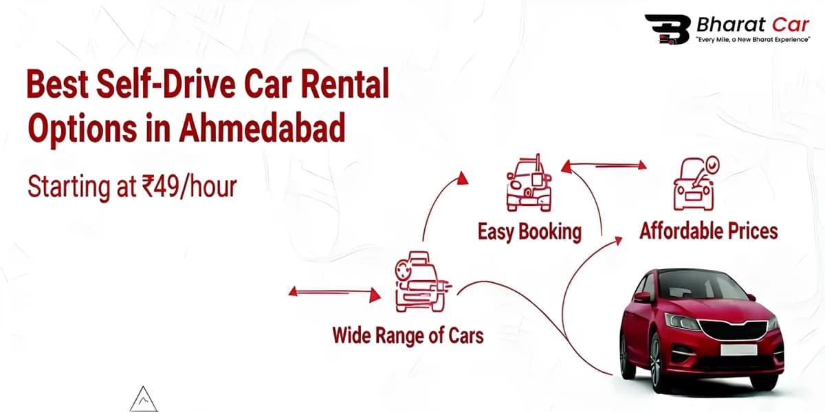 Best self-drive car rental in Ahmedabad from ₹49 per hour with Bharat Car